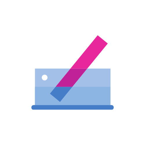 litmus paper in a beaker illustration