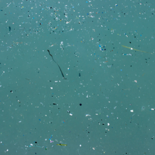Illustration of microplastics