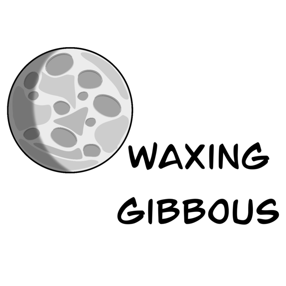 Illustration of the moon in waxing gibbous